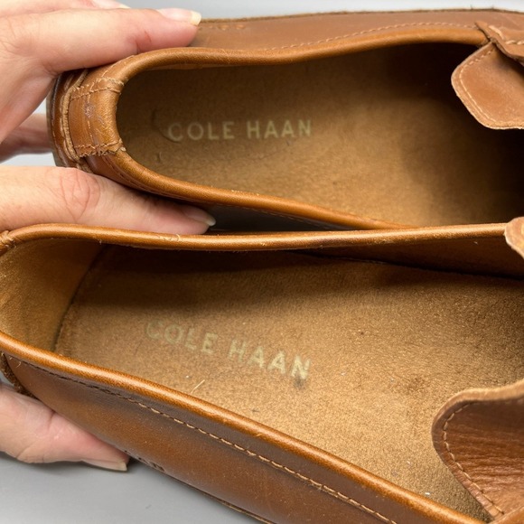 Cole Haan Wyatt Bit Driver Loafer Leather Slip On Dress Shoes 10.5M Brown Buckle
